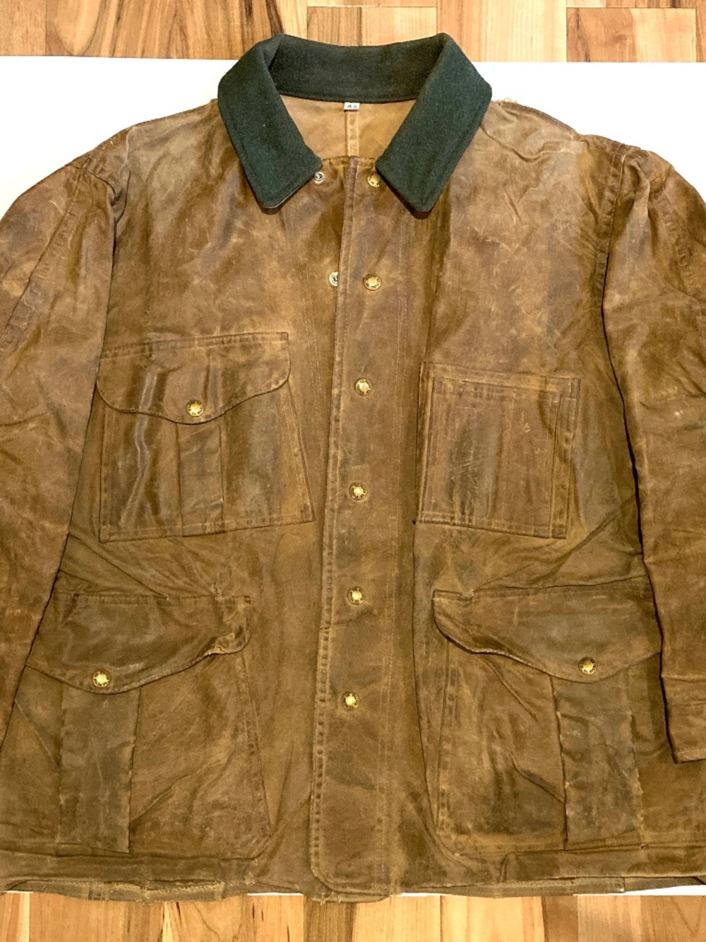 Vintage 1996 C.C. Filson Style 64 Tin Cloth Field Jacket Size 42 Waxed Canvas
